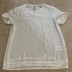 Michael Kors White Sheer Top